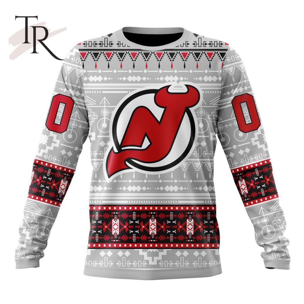 New 2025 NEW] ized NHL New Jersey Devils Special Native Design Custom Hoodie - Image 6